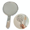 Round Small Retro Handheld Cosmetic Mirror Portable Small Mirror