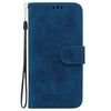 For Realme 13+ Global Butterfly Rose Embossed Leather Phone Case(Blue)