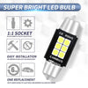 2 PCS 39mm DC12V-24V 3W 6000K 660LM 6LEDs SMD-3030 Car Reading Lamp / License Plate Light