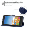 Leather Phone Case For Alcatel Tetra(Blue)