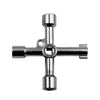 Elevator Water Meter Valve Cross Key Inner Triangle Wrench, Style: D Silver Center Double-sided Square Hole
