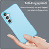 For Samsung Galaxy A35 5G Frosted Translucent TPU Hybrid PC Full Coverage Phone Case(Blue)