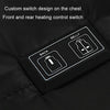 Dual Control Switch Smart USB Heating Down Vest, Size: XXXL(Blue)
