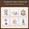 Wooden Mechanical Puzzle Toys Science Electric Assembling Toys ,Style: Alarm Clock