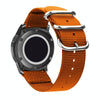 Washable Nylon Canvas Watchband, Band Width:22mm(Orange with Silver Ring Buckle)
