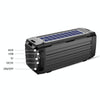 BDL-187 LED Light Solar Wireless Bluetooth Speaker Portable Outdoor Camping FM Radio(Black)