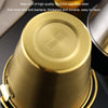 1800ml 304 Stainless Steel Handheld Ice Bucket Bar Beer Chill Bucket Chips Milk Tea Snacks Barrel(Gold)