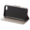 For  iPhone 8 & 7  Pressed Flowers Horizontal Flip Leather Case with Holder & Card Slots & Wallet(Grey)