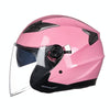 GXT 708 Electric Vehicle Dual Lens Helmet Four Seasons Safety Helmet, Size: XL(Light Pink)