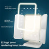 Simple & Stylish LED Three-Fold Square Makeup Mirror, Specification:Charging Model Three-color Light(White)