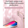 For iPhone X XINLI Straight 6D Plating Gold Edge TPU Shockproof Case with Ring Holder(Mint Green)