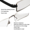TR90 Seniors Clear Glasses With Portable Case Lightweight Presbyopic Glasses, Degree: +3.50(Brown)