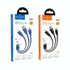 hoco U104 Ultra 3 in 1 6A Fast Charging Data Cable USB to 8 Pin + Micro USB + USB-C / Type-C Cable, Cable Length: 1.2m(Black)