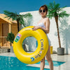 2 PCS Yellow Letters Inflatable Swimming Ring Thickened PVC Adult Water Ring Floating Ring, Size:70