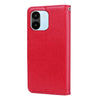 For Xiaomi Redmi A1/A2 Rose Embossed Flip PU Leather Phone Case(Red)