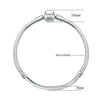 Silver Snake Chain Link Bracelet, Length:20cm(Silver Plated)