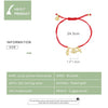 S925 Sterling Silver Lucky Symbol Red Rope Bracelet Women Jewelry