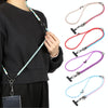 8mm 3 in 1 Anti-lost Strap Phone Crossbody Splicing Lanyard(Green Blue Pink)