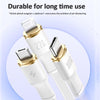 ROMOSS PD100W 3-In-1 Retractable Data Cable Type-C/USB-C To 8 Pin & Type-C & Micro Line 1.1m (White)