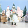 Christmas Wool Plush Doll Ski Girl Decorative Pendant(Grey)