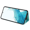 For Samsung Galaxy S22+ 5G Three Fold Card Bag Phone Case with Long Lanyard(Mint)