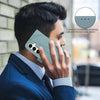 For Samsung Galaxy S25 / S24 5G Geometric Pattern RFID Leather Phone Case(Green)
