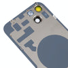 iPhone 14 Plus Glass Back Cover with Ring Holder - Blue