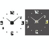 Bedroom Home Decor Frameless Large Number 3D Mirror DIY Wall Sticker Mute Clock, Size: 100*100cm(Silver)