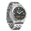 NORTH EDGE Snow-Leopard Outdoor Waterproof Men Multifunction Stainless Steel Strap Smart Watch(Silver)
