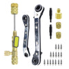 23pcs / Set Air Conditioning Valve Core Remover with Wrench(Gold)