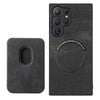 For Samsung Galaxy S25 Ultra 5G Retro Leather Card Bag Magnetic Phone Case(Black)