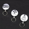 High Elasticity Retractable Wire Rope Key Ring Outdoor Anti-Lost Anti-Theft Retractable Key Ring Random Pattern Delivery(4 cm)