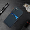 For Samsung Galaxy S24+ / S25+ Card Slot Design Shockproof TPU Phone Case(Dark Blue)