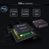 X96 mini 4K*2K UHD Output Smart TV BOX Player with Remote Controller without Wall Mount, Android 7.1.2 Amlogic S905W Quad Core ARM Cortex A53 2GHz, RAM: 1GB, ROM: 8GB, Supports WiFi, HDMI, TF(Black)