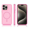 For iPhone 15 Pro Max Shockproof MagSafe Armor PC Hybrid TPU Phone Case(Purple Pink)