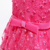 Girls Irregular Embroidered Beaded Bow-knot Tutu Sleeveless Dress Show Dress, Appropriate Height:100cm(Pink)