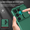For Samsung Galaxy S25 Ultra 5G Stereoscopic Holder Sliding Camshield Phone Case(Green)