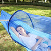 Outdoor Camping Anti-Mosquito Quick-Opening Hammock, Spec: Double (Blue+Sky Blue)