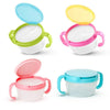 Baby Products Anti-sprinkling Design Baby Double Handle Biscuit Small Bowl Snack Cup(Green)