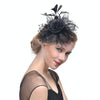 Handmade Bride Mesh Hair Accessories Wedding Photo Hat Headwear(Black)