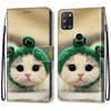 For Alcatel 3X 2020 Coloured Drawing Cross Texture Horizontal Flip PU Leather Case with Holder & Card Slots & Wallet & Lanyard(Frog Kitten)