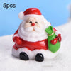5pcs Christmas Cute Micro Landscape DIY Bonsai Decoration Snowscape Ornament, Style: No.15 Santa Claus