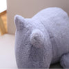Plush Cat Toy Children Cat Back Shadow Shape Gift Toy Home Decoration Soft Pillow(Black)