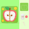 Montessori DIY Embroidery Board Kindergarten Children Cartoon Wool Stitching Material Kit, Style: Apple