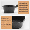 Medical Stone Deepened Mini Gas Special Oil Pan Butter Melting Soup Pot with Diversion Port(Black)