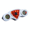 9+2 LED Bicycle Tail Light Rechargeable MTB Road Bike Headlight Warning Light(Red Light+Yellow Light)