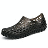 PVC + EVA Material Wading Beach Shoes Couple Breathable Slippers, Size: 39(Black)