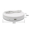 22cm Electric Rotating Turntable Display Stand Live Video Shooting Props Turntable Jewelry Shoes Display Platform, EU Plug (White)