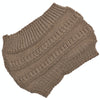 Autumn and Winter Women Knitted Headband Widening Face Wash Head Cover(Khaki)