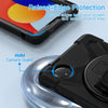For Xiaomi Redmi Pad SE 8.7 Rotatable Holder Silicone Hybrid PC Tablet Case with Shoulder Strap(Black)